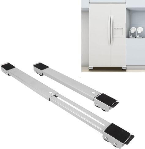 Heavy Duty Roller, Mobile Roller Bracket, Adjustable Refrigerator Base, Extendable Appliance Rollers Mobile Washing Machine Base, Non Slip with Wheels, for Heavy Appliances, in Saudi Arabia