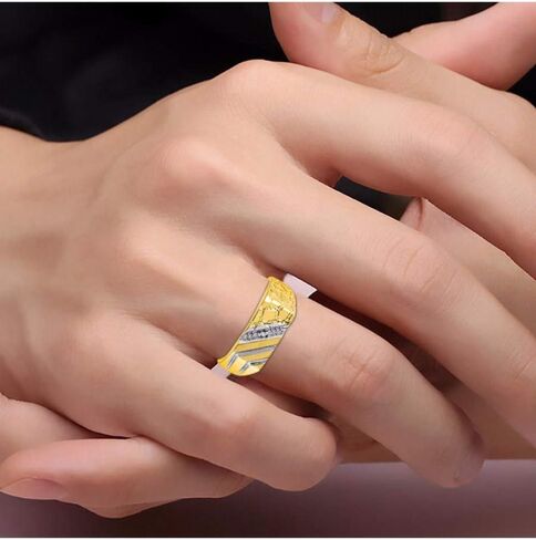 RILOS MEN'S Rings Sterling Silver Classic 1/2 REAM NUGGET RING مع الماس ، حجم مجوهرات رجالي 6 in Kuwait