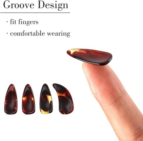 تصميم Groove Design Guzheng Finger Picks مسمار Zither الصيني، مجموعة مع صندوق تخزين لوحة الأظافر بشريط الإصبع - مجموعة ملحقات كاملة لمشغلات الآلات الخيطية in Kuwait