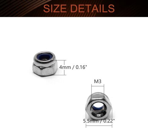 15Pcs M10 x 1.5mm Lock Nuts Nylon Insert Hex Locknuts Self-Lock Nylock Nut 304 Stainless Steel 18-8 DIN985 Hex Drive Plain Finish for Industrial Construction Fasteners in Saudi Arabia