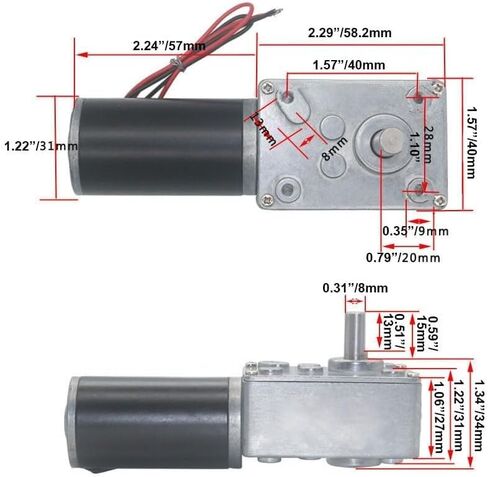 #US Reliable 12V Worm with 21W Power - Ideal for Robotics and Automation in Saudi Arabia