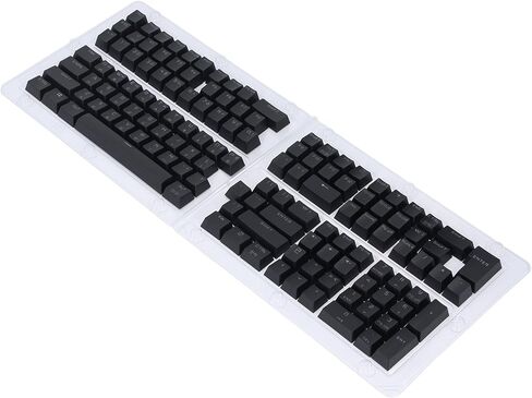 ZJchao 132 Key Korean Keycaps OEM Height Keycap Set for Mechanical Keyboards (Black) in Saudi Arabia