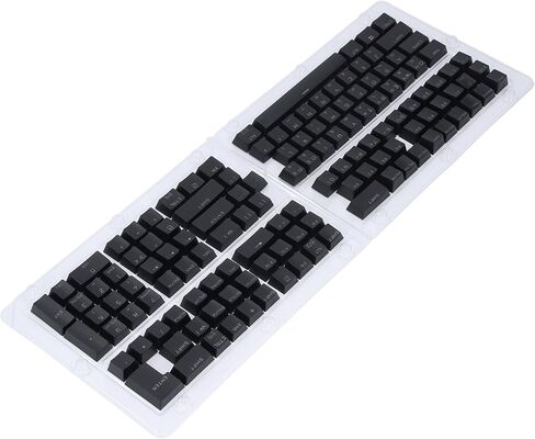 ZJchao 132 Key Korean Keycaps OEM Height Keycap Set for Mechanical Keyboards (Black) in Saudi Arabia
