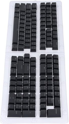 ZJchao 132 Key Korean Keycaps OEM Height Keycap Set for Mechanical Keyboards (Black) in Saudi Arabia