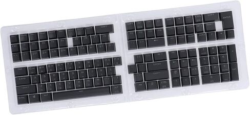 ZJchao 132 Key Korean Keycaps OEM Height Keycap Set for Mechanical Keyboards (Black) in Saudi Arabia