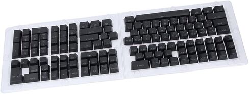 ZJchao 132 Key Korean Keycaps OEM Height Keycap Set for Mechanical Keyboards (Black) in Saudi Arabia