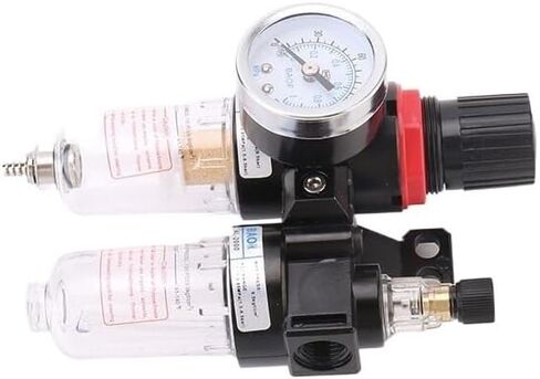 AFC2000 Air Compressor Treatment Unit Oil Water Separator Regulator FRL Combination Union Filter Airbrush Lubricator G1/4" Port(AFC-PC16-02) in Saudi Arabia