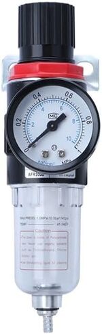 AFR-2000 1/4 '' منظم مرشح الهواء منظم الضاغط على زيت زيت الزيت الزي مع موصل الكمبيوتر PM20 شريحة صمام (AFR2000 PC10 W) in Saudi Arabia