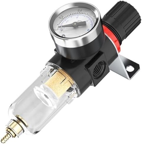 AFR-2000 1/4 '' منظم مرشح الهواء منظم الضاغط على زيت زيت الزيت الزي مع موصل الكمبيوتر PM20 شريحة صمام (AFR2000 PC10 W) in Saudi Arabia