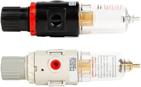 AFR-2000 1/4 '' منظم مرشح الهواء منظم الضاغط على زيت زيت الزيت الزي مع موصل الكمبيوتر PM20 شريحة صمام (AFR2000 PC10 W) in Saudi Arabia