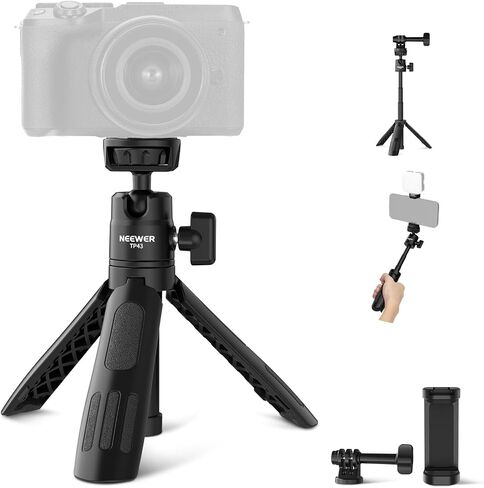 Neewer Mini Desktop Selfie Stick Trans Tripod متوافق مع iPhone GoPro Insta360 DJI مع محور مركزي مركزي مرتفع 360 درجة ، الكاميرا المكتبية الصغيرة المحمولة كاميرا ويب كاميرا خلوية. in Kuwait