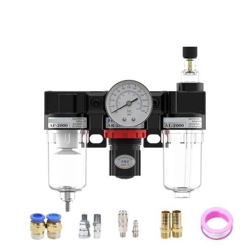 AC2000 مع تركيبات 1/4 "منظم الضغط مقياس ضاغط الهواء مرشح رطوبة زيت الرطوبة (AC2000 TPC10MM) in Saudi Arabia