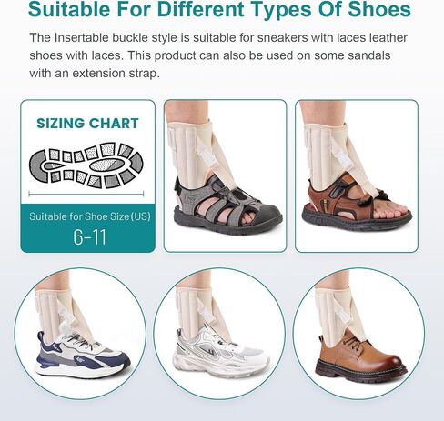 Foot Drop Brace for Walking Lifting Shoes, Drop Foot AFO Brace Help Raise Shoes, Foot Up Splint for Ankle, Improved Walking Gait, Prevent Falls and Injuries, for Left and Right Foot,Fits Women and Men in Saudi Arabia