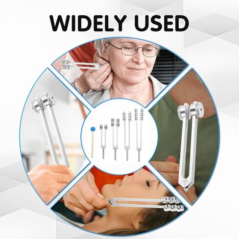 32 Hz 48 Hz 64 Hz and 128 Hz Otto Tuner Weighted Tuning Forks of 4 for stress alleviation, relaxation, with Handbag, Hammer and Wrench in Saudi Arabia