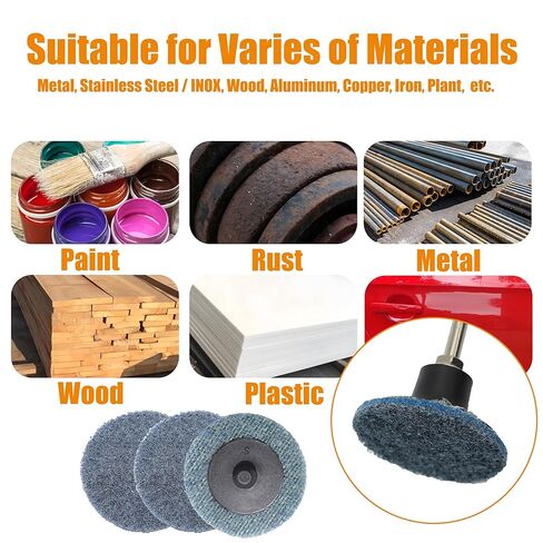 Merryland 25 Pack Surface Conditioning Disc 2 inch Mixed Quick Change Disc | 2inch Die Grinder, Sanding Disc Nylon Non-Woven Disc Paint Rust Metal Steel Iron Universal, DGTAA25C4 in Saudi Arabia