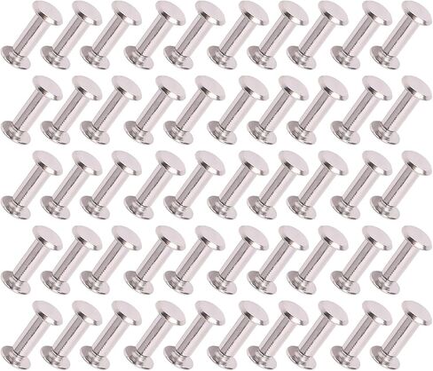 ZJchao Stainless Steel Rivet Stud Set 6x16x11mm M5 50 Pairs for Leather Craft Albums Scrapbooks Boost Structural Support in Saudi Arabia