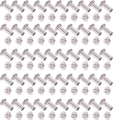 ZJchao Stainless Steel Rivet Stud Set 6x16x11mm M5 50 Pairs for Leather Craft Albums Scrapbooks Boost Structural Support in Saudi Arabia