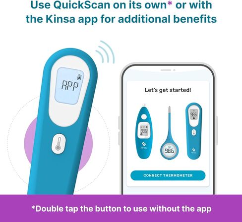 ميزان الحرارة الرقمي الذكي Kinsa QuickCare - تم ترخيص مقياس الحرارة الطبي من إدارة الغذاء والدواء الأمريكية in Kuwait