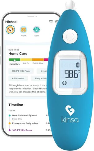 ميزان الحرارة الرقمي الذكي Kinsa QuickCare - تم ترخيص مقياس الحرارة الطبي من إدارة الغذاء والدواء الأمريكية in Kuwait