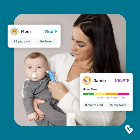 ميزان الحرارة الرقمي الذكي Kinsa QuickCare - تم ترخيص مقياس الحرارة الطبي من إدارة الغذاء والدواء الأمريكية in Kuwait