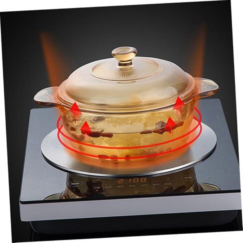 صفيحة تحريض من الفولاذ المقاوم للصدأ لوحة حرارة الناشر لموقد الغاز ولوحة طبخ الطبخ الحثية مقبض مقبض مقبض المطبخ ملحقات المطبخ 12 بوصة قطرها 12 بوصة in Kuwait