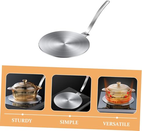 صفيحة تحريض من الفولاذ المقاوم للصدأ لوحة حرارة الناشر لموقد الغاز ولوحة طبخ الطبخ الحثية مقبض مقبض مقبض المطبخ ملحقات المطبخ 12 بوصة قطرها 12 بوصة in Kuwait