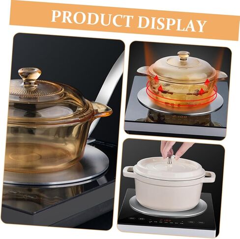 صفيحة تحريض من الفولاذ المقاوم للصدأ لوحة حرارة الناشر لموقد الغاز ولوحة طبخ الطبخ الحثية مقبض مقبض مقبض المطبخ ملحقات المطبخ 12 بوصة قطرها 12 بوصة in Kuwait