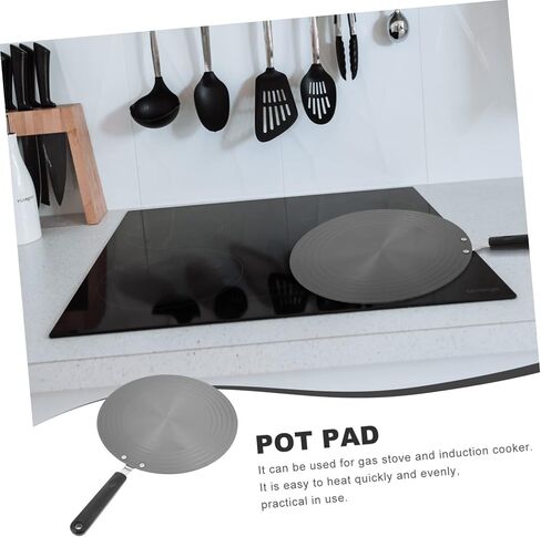 PRETYZOOM Defrosting Tray with Handle Multipurpose Thermal Guide Plate for Cooking and Fast Thawing Non-slip Design Suitable for Various Pots Black in Saudi Arabia