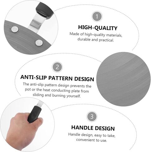 PRETYZOOM Defrosting Tray with Handle Multipurpose Thermal Guide Plate for Cooking and Fast Thawing Non-slip Design Suitable for Various Pots Black in Saudi Arabia