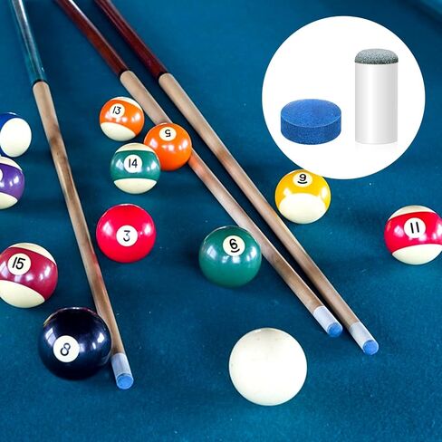 20 PCS Slip on Pool Cue Tips و 20 pcs pools leather pools blue tip 0.47 inch billiard arge tip pool stick stips stips for billiard pools counes issories in Kuwait