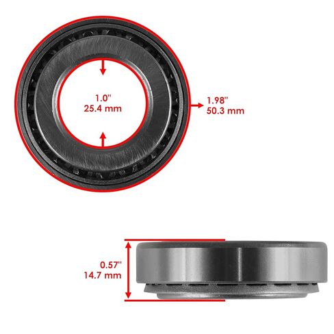 Caltric 00145555 21245800 محامل أسطوانة مدببة متوافقة مع أرينز الجاذبية من Everride/Qty 10 in Kuwait