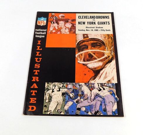 1965 عمالقة نيويورك في برنامج كليفلاند براونز لكرة القدم NFL 11-14-65-برامج اتحاد كرة القدم الأميركي in Saudi Arabia
