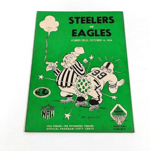 1956 Philadelphia Eagles at Pittsburgh Steelers NFL Football Program 10-14-56 - NFL Programs in Saudi Arabia