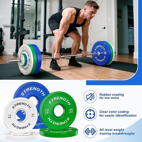 XDDIAS Rubber Weight Plates for Barbell, 2-Inch Olympic Grip Plate for Strength Training, Weightlifting and Bodybuilding in Home & Gym, Solid Cast Iron Weight Plates Pair and Sets in Kuwait