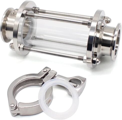1 PC 1.5 "2" Tri مشبك مشهد زجاجي ديوبتر 50.5 مم 64 مم طائرة SS304 in Saudi Arabia