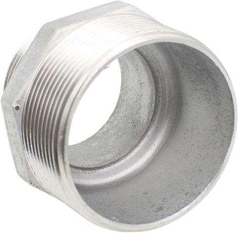 SAP 304 الذكور المخفض Hex Nipple SS304 BSPT الذكور الخيط تقليل الموصل الذكور محول السداسي الفولاذ المقاوم للصدأ BSPT تجهيز الذكور (1inchx3i8inch) in Saudi Arabia
