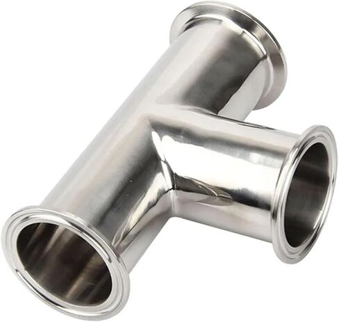 Tri Clamp 3 Way Tee 3/4'' 1'' 1.5'' 2'' 2.5'' 3'' 4'' Stainless Steel SS304 Pipe Fitting Homebrew(19mm x Ferrule 50.5,SS304) in Saudi Arabia