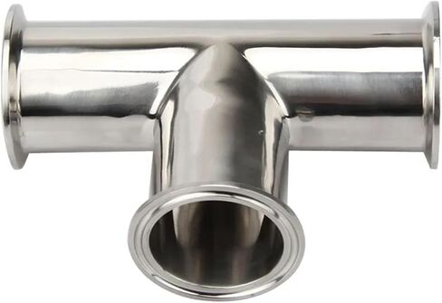 Tri Clamp 3 Way Tee 3/4'' 1'' 1.5'' 2'' 2.5'' 3'' 4'' Stainless Steel SS304 Pipe Fitting Homebrew(19mm x Ferrule 50.5,SS304) in Saudi Arabia