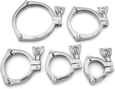 1PC Three Pieces Model Tri Clamp 1.5/2/3/3.5/4" SS304 Stainless Steel Clover Fitting TC50.5/64/77.5/91/106/119mm Homebrew(4Inch x K119) in Saudi Arabia