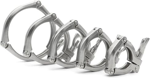 1PC Three Pieces Model Tri Clamp 1.5/2/3/3.5/4" SS304 Stainless Steel Clover Fitting TC50.5/64/77.5/91/106/119mm Homebrew(4Inch x K119) in Saudi Arabia