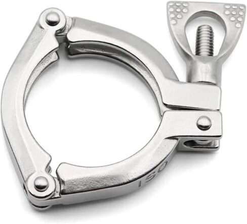 1PC Three Pieces Model Tri Clamp 1.5/2/3/3.5/4" SS304 Stainless Steel Clover Fitting TC50.5/64/77.5/91/106/119mm Homebrew(4Inch x K119) in Saudi Arabia