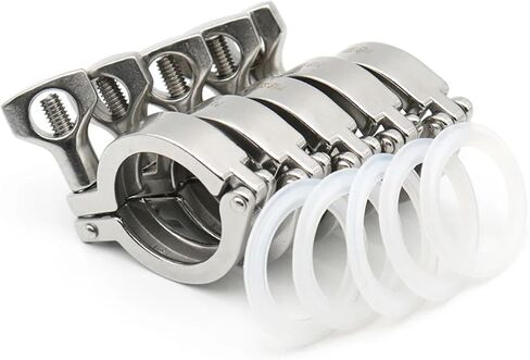 1.5 "2" 2.5 "3" 4 "Tri Clamp Clover 304 المقاوم للصدأ من الفولاذ المقاوم للصدأ ، 25.4/50.5/64/77.5/106/119mm ferrule homebrew (10 pcs ، 4inch x K119) in Saudi Arabia