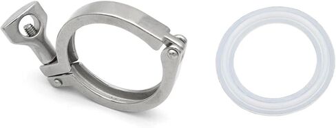 1Pc Thick Type 1.5" 2" 2.5" 3" 4" Heavy Duty Clamp SS304 Stainless Steel with Silicone Gasket Tri Clover Pipe Fitting Homebrew(50.5mm) in Saudi Arabia