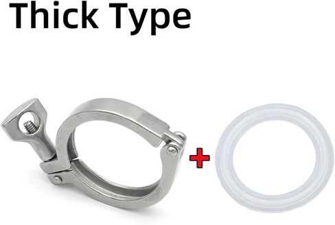 1Pc Thick Type 1.5" 2" 2.5" 3" 4" Heavy Duty Clamp SS304 Stainless Steel with Silicone Gasket Tri Clover Pipe Fitting Homebrew(50.5mm) in Saudi Arabia