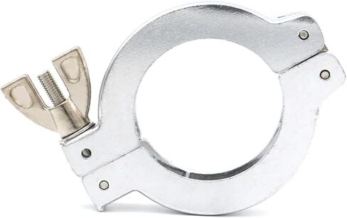 10pcs KF25 الفراغ الألمنيوم مزدوج دبوس ثلاثي المشبك شفة Ni مطلي مع حلقة تركز FPM O-Ring أنابيب (بدلة) in Saudi Arabia