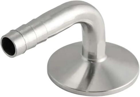 1.5'' 2'' Tri Clamp x 19 25 32 38 45 51mm OD Hose Barb 90 Degree Elbow Pipe Fitting(45mmx Ferrule 64) in Saudi Arabia