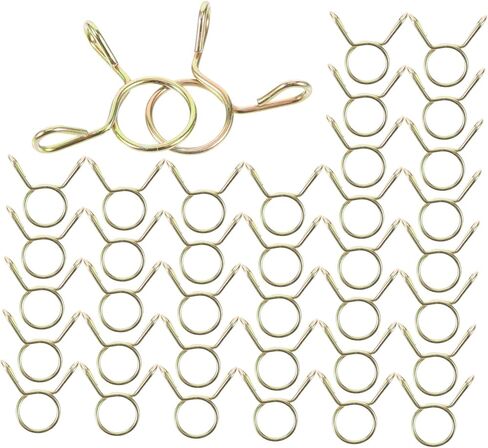 Homoyoyo 100pcs Spring Hose Clamps Plated Fuel Line Fasteners for Optimal Hose Performance and Secure Connections Various Applications in Saudi Arabia