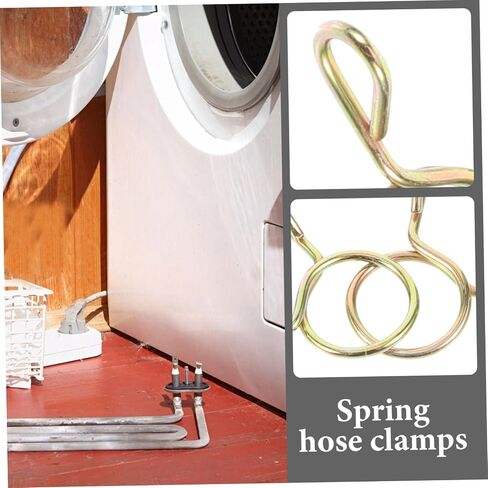 Homoyoyo 100pcs Spring Hose Clamps Plated Fuel Line Fasteners for Optimal Hose Performance and Secure Connections Various Applications in Saudi Arabia