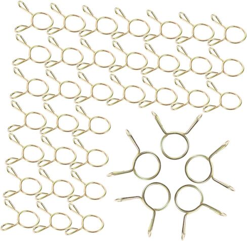 Homoyoyo 100pcs Spring Hose Clamps Plated Fuel Line Fasteners for Optimal Hose Performance and Secure Connections Various Applications in Saudi Arabia