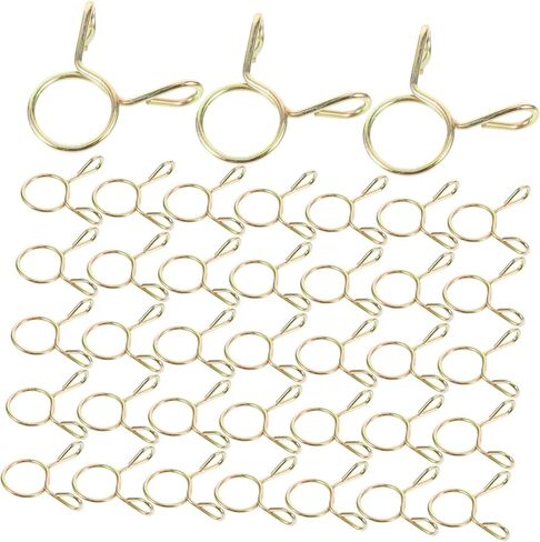 Homoyoyo 100pcs Spring Hose Clamps Plated Fuel Line Fasteners for Optimal Hose Performance and Secure Connections Various Applications in Saudi Arabia